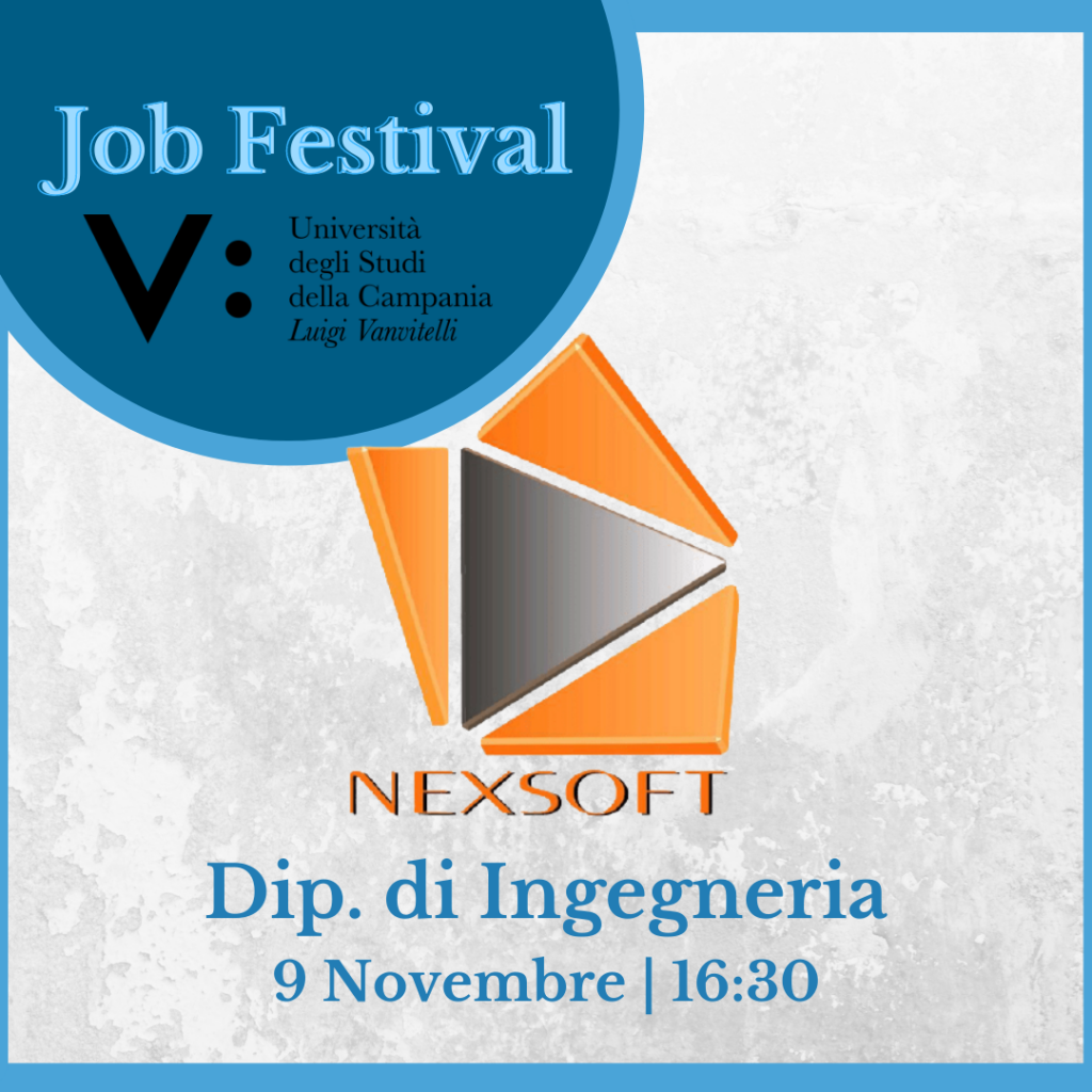 Job Festival | Nexsoft | 9.11 ore 16:30 - Aula Magna