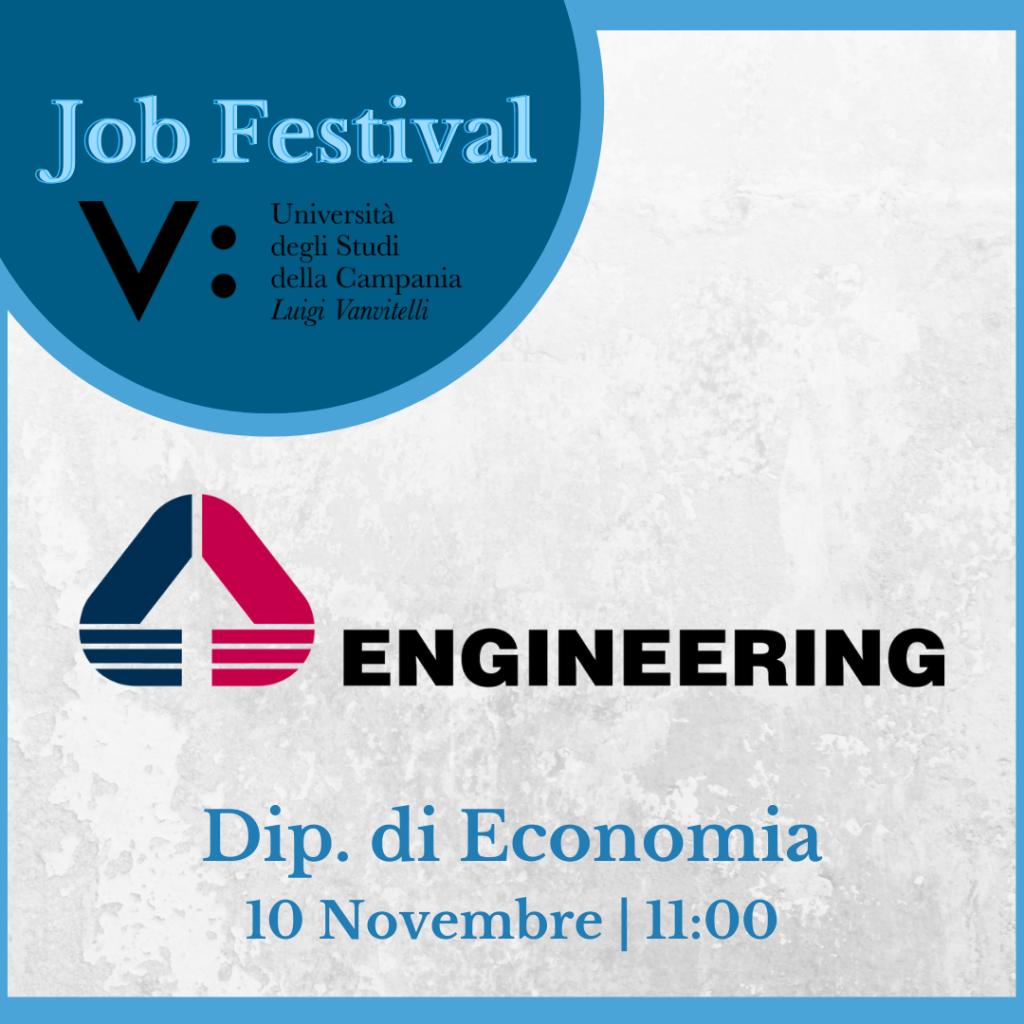 Job Festival | Engineering | 10.11 ore 11:00 - Aula A